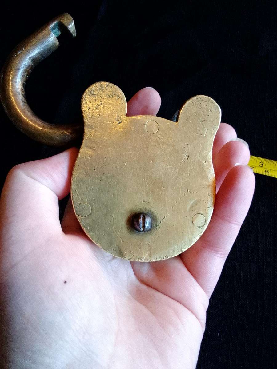 Beautiful Vintage Heavy Solid Brass HoldFast Secure - Level Two Padlock With Key - Made In England