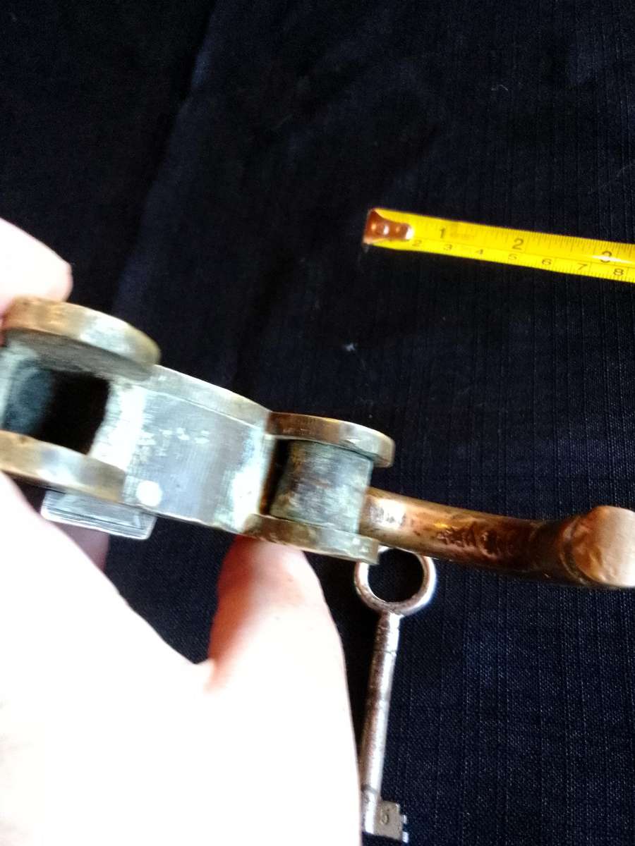 Beautiful Vintage Heavy Solid Brass HoldFast Secure - Level Two Padlock With Key - Made In England