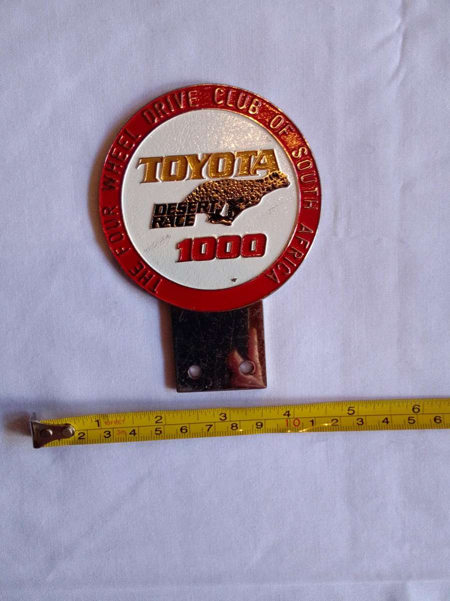 Vintage Toyota Desert Race 1000 Badge- The Four Wheel Drive Club South Africa