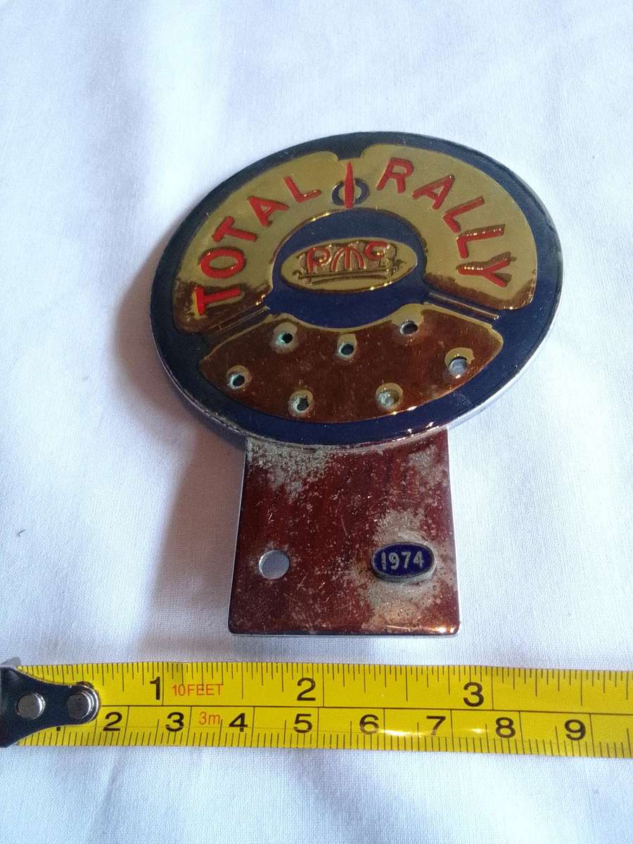 Vintage PMC -Total Rally 1974 Badge  - Good Condition