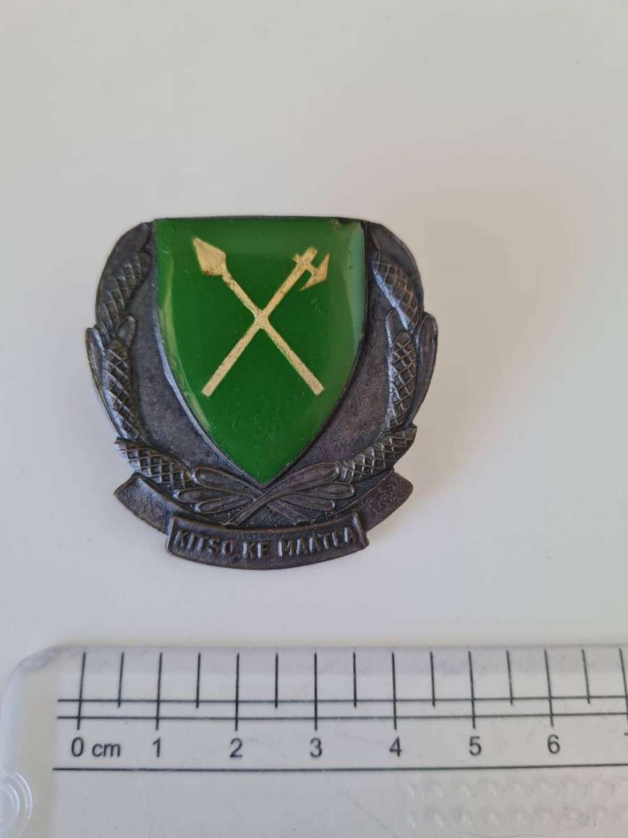 Bophuthatswana Defence Force Military School Cap Badge  Kiso Ke Martia