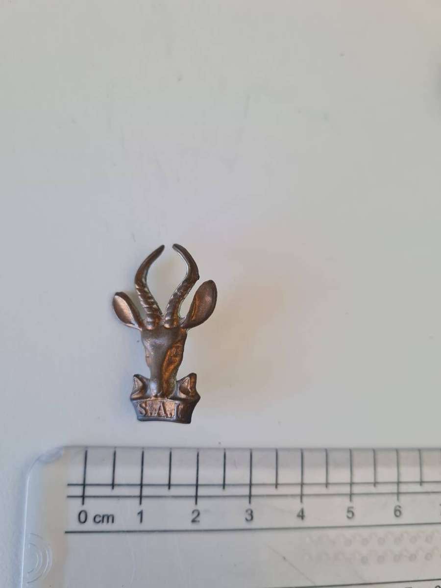 SADF South African Infantry Bokkop Beret / Cap Badge  S.A.I. Springbok Design
