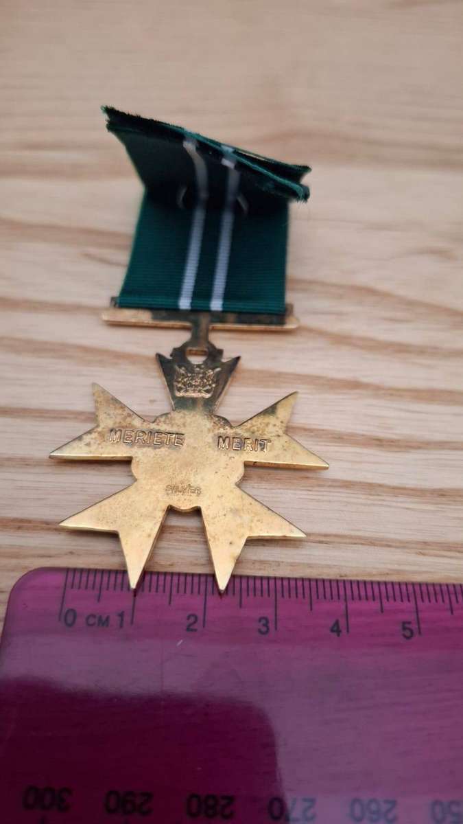 Rare Full Size Sterling Silver Prisons Service Star for Merit Medal