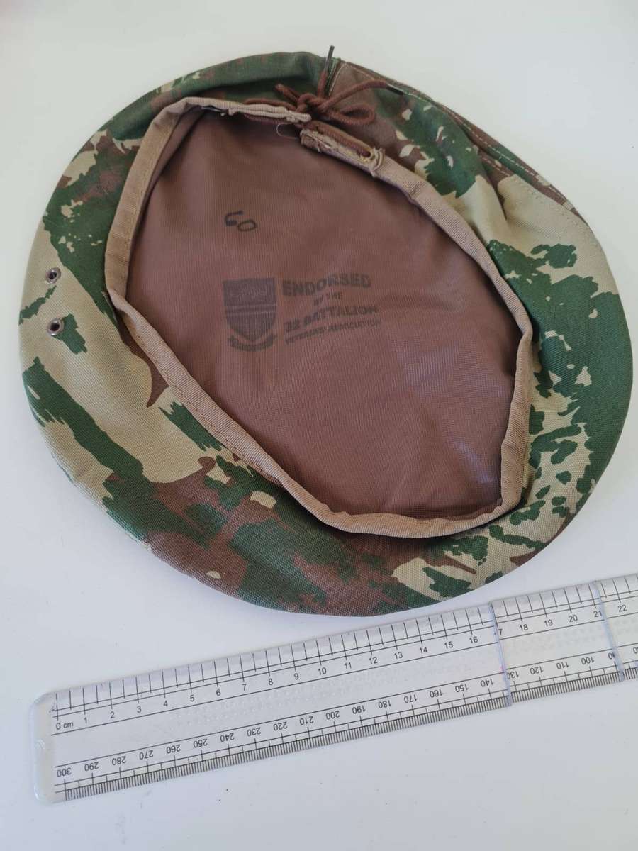 SADF 32 Battalion Camouflage Beret  Border War Era ( No Size specified) 22cm in diameter top
