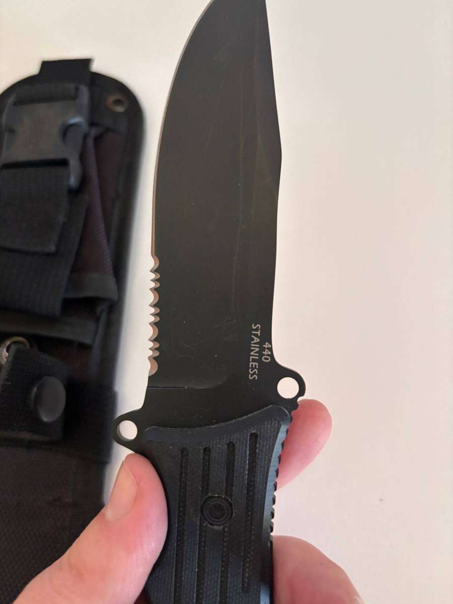 Maple Fixed-Blade Tactical Knife With Nylon belt Sheath -440 Stainless steel