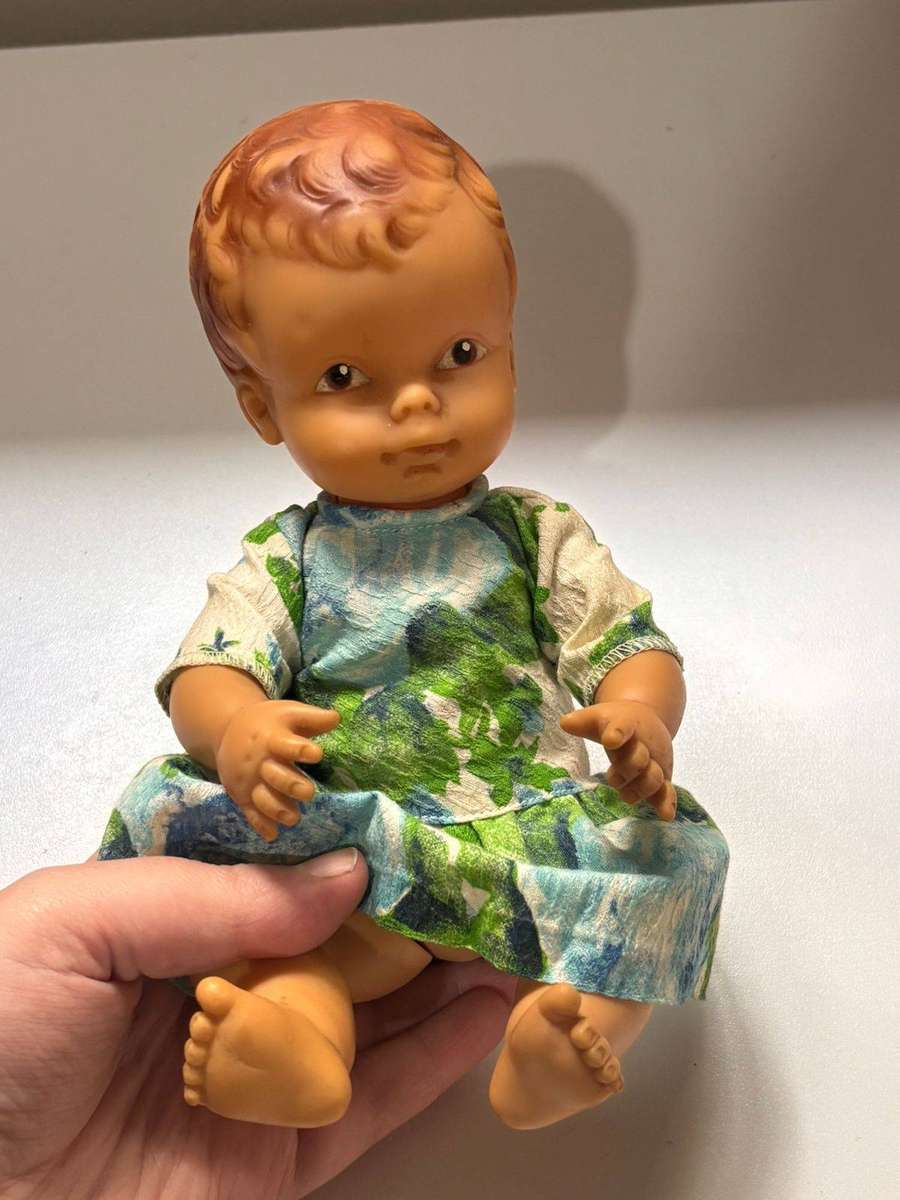 1960 Vintage Rubber Baby Doll ( in Played Condition and Secondhand)