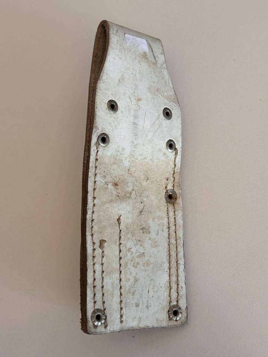 White Leather Bayonet Frog  Good Condition