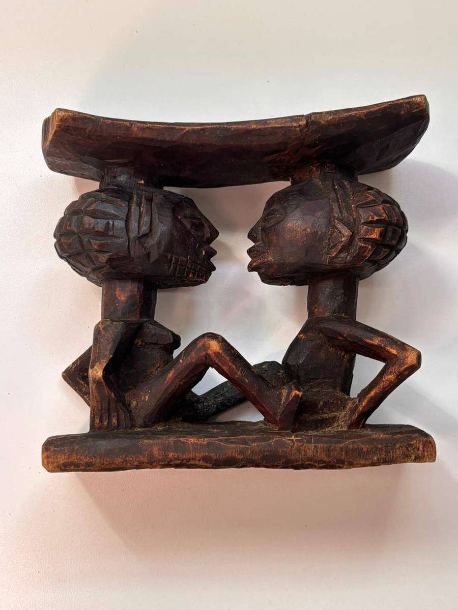 Vintage Antique Luba Headrest (Also Known as a Neckrest or Musangu)