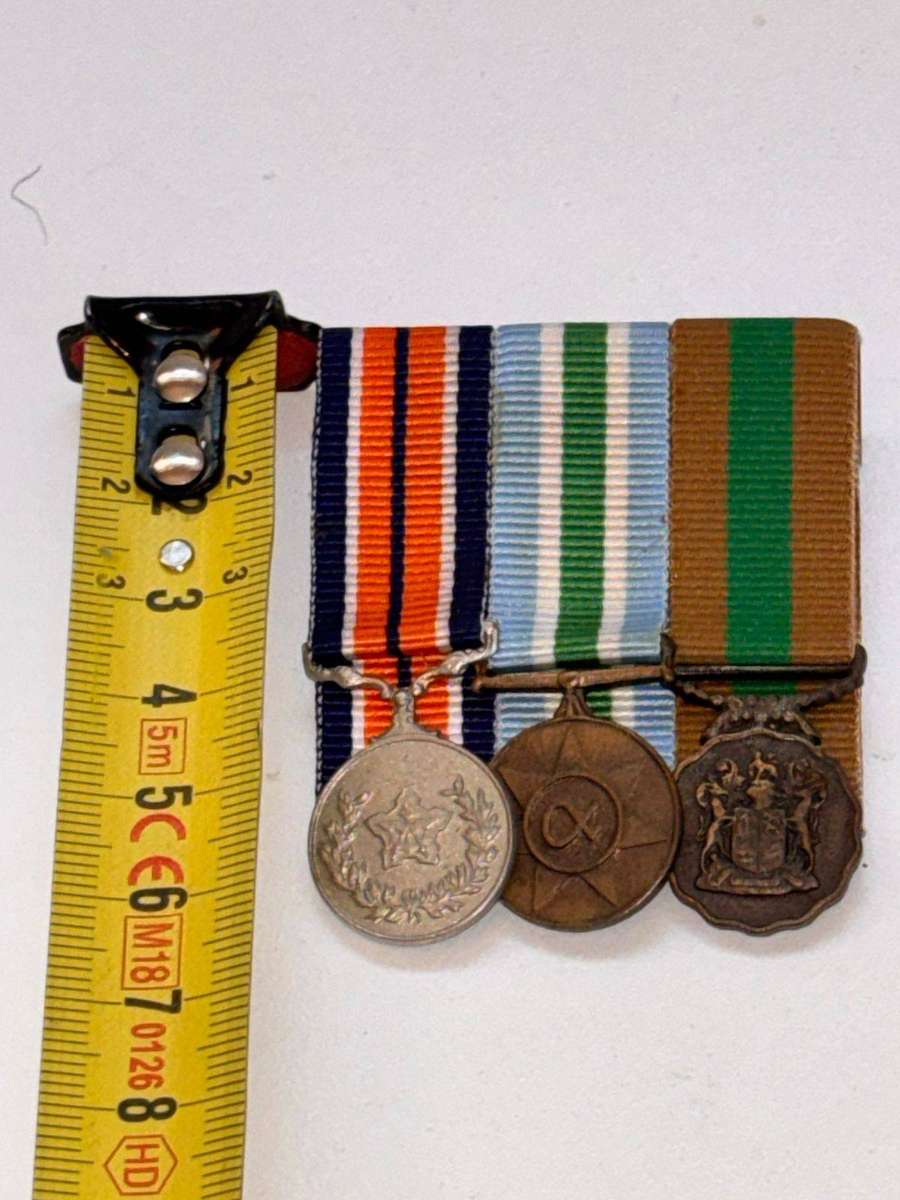 SADF Set of 3 Miniature Medals Good Condition