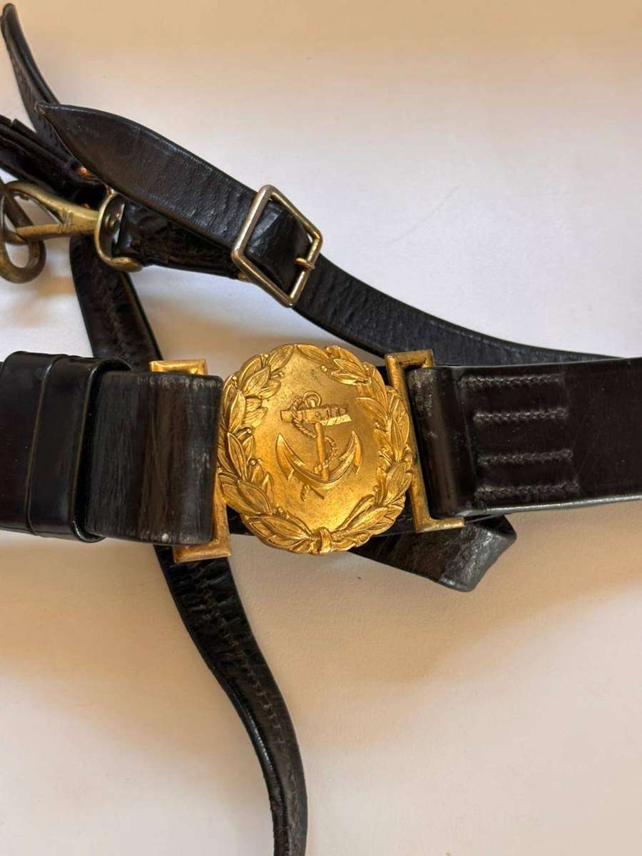 South African Navy, Naval Officer's Sword Belt in Good Condition