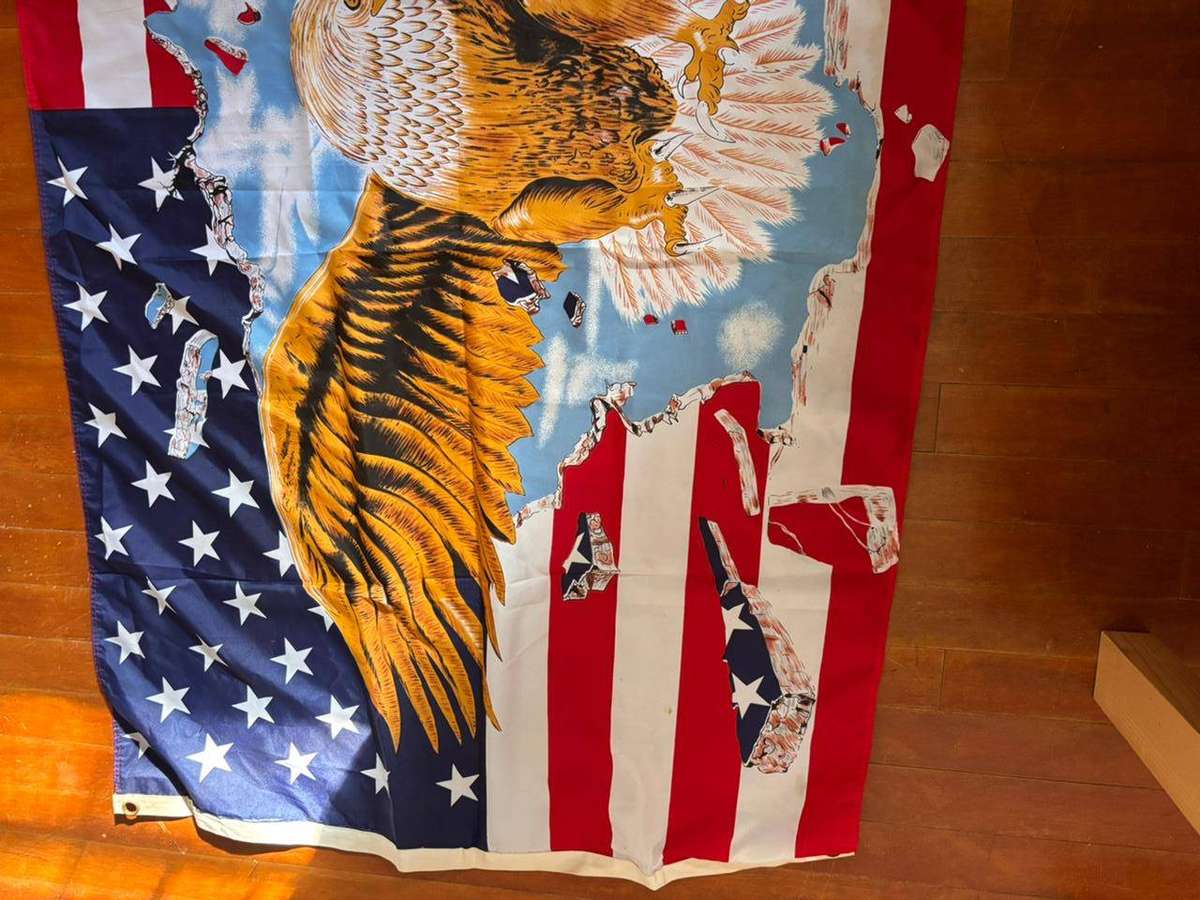 Bald Eagle American 'USA' Flag in Good Condition