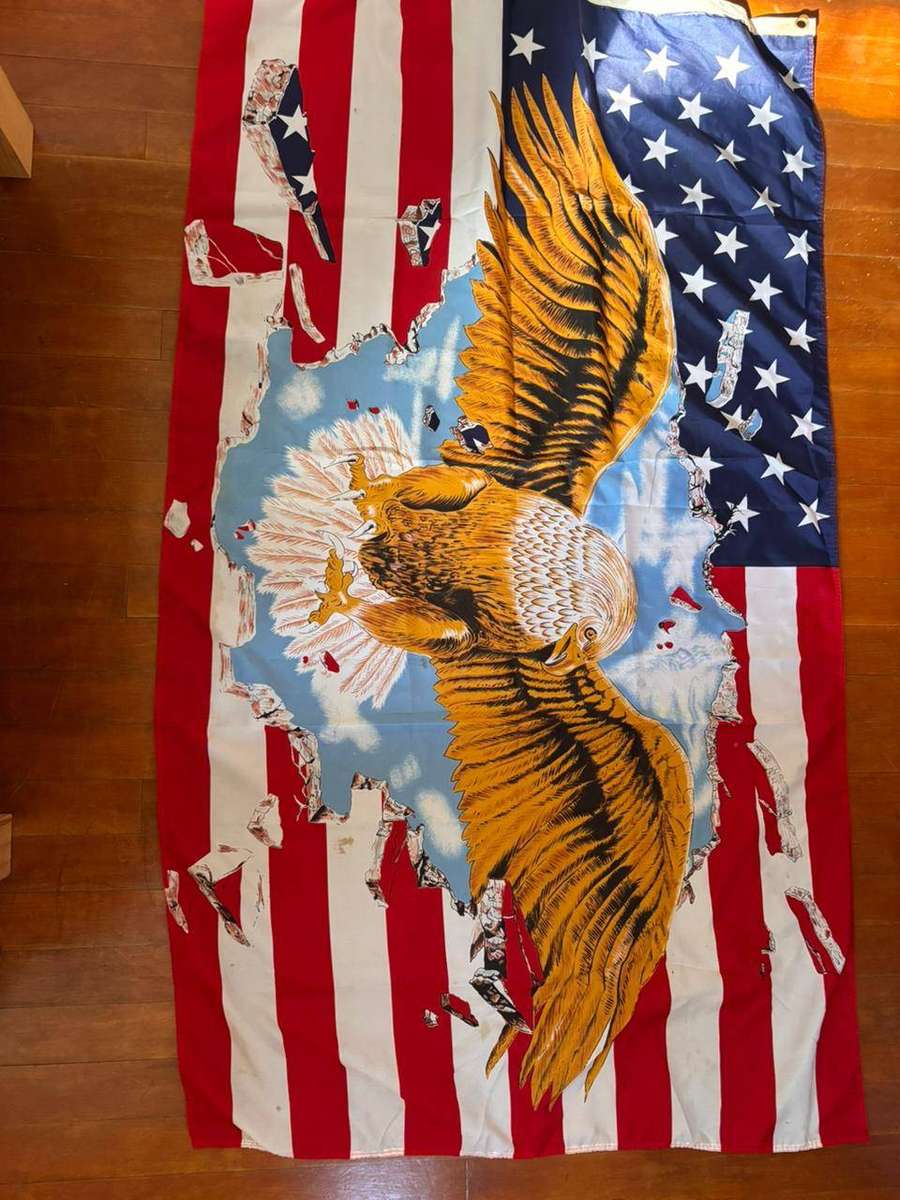Bald Eagle American 'USA' Flag in Good Condition