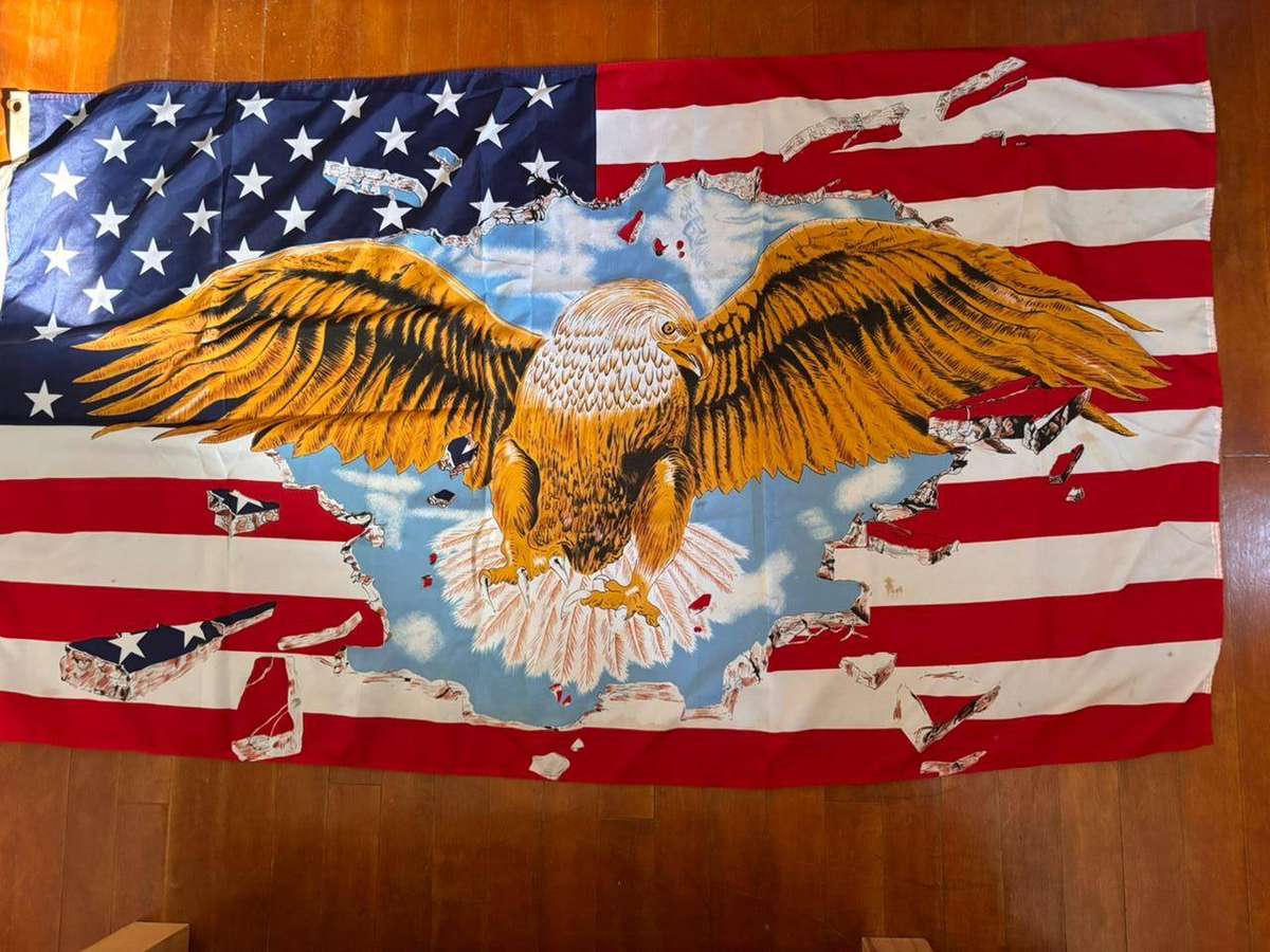 Bald Eagle American 'USA' Flag in Good Condition