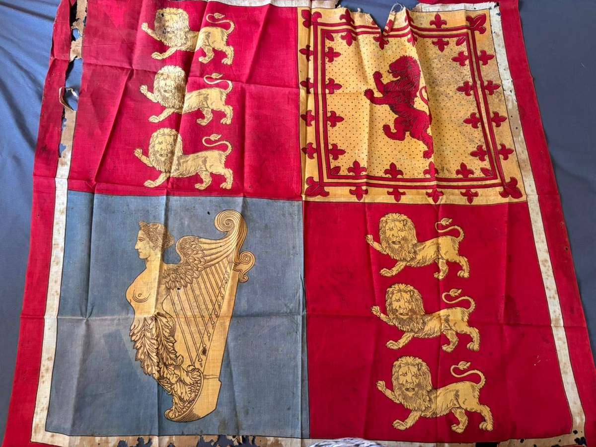 Victorian Royal Stangard Flag in a Fair Condition
