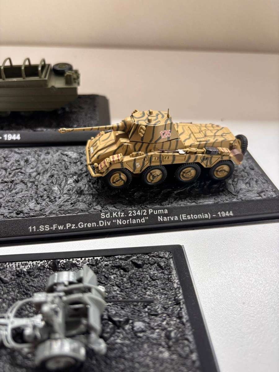 Military Vehicle Models from a 1/72 Scale Die-Cast Collection