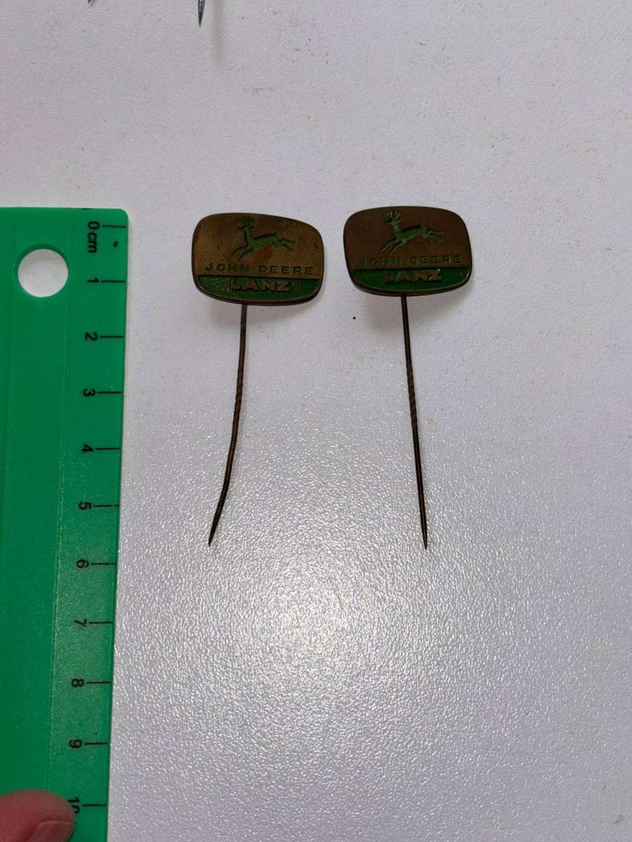 Vintage John Deere Lanz Tractor Pin Badges from the 1960s