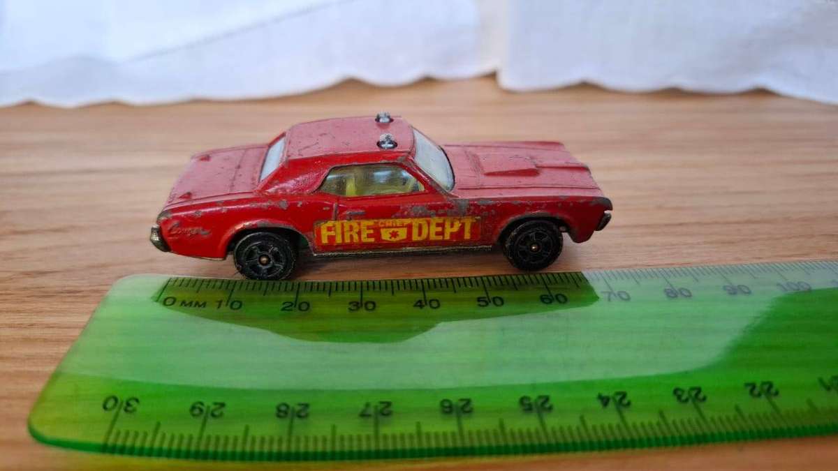 Corgi 1970's Juniors Whizzwheels Mercury Cougar XR7 Fire Chief Car in Played Condition