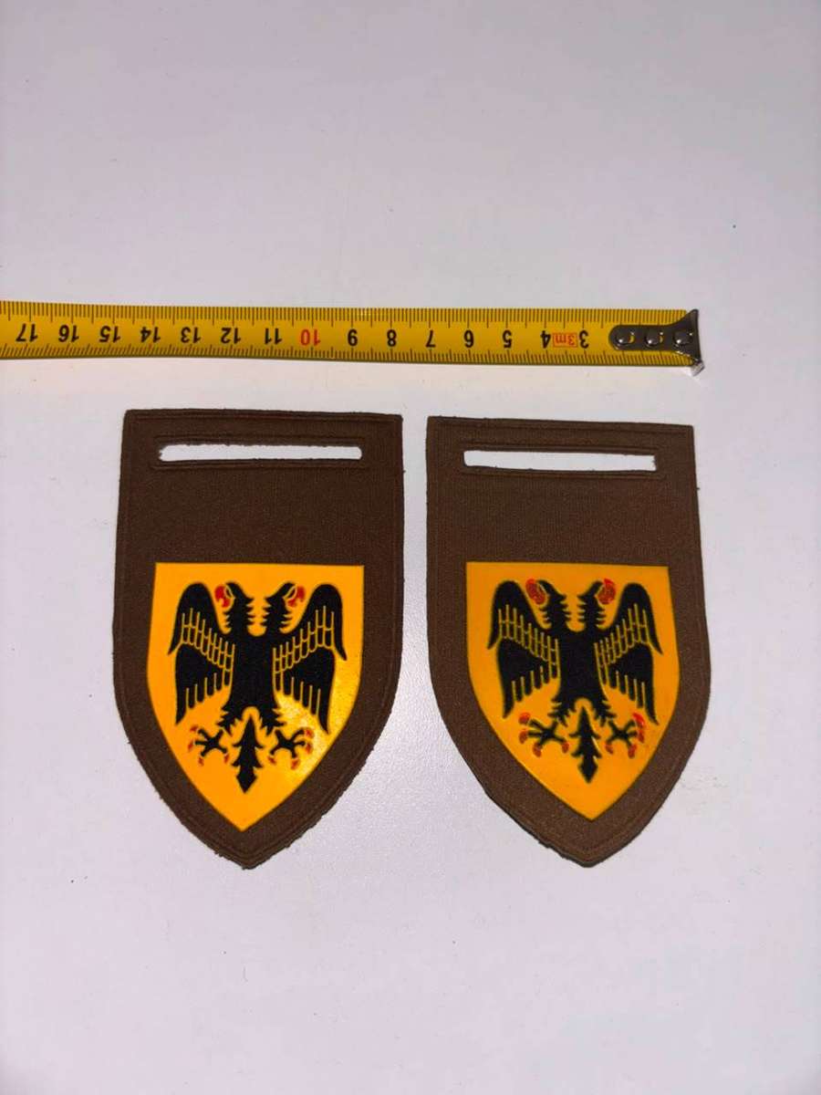 SADF Graaff-Reinet Commando Tupperware arm Flashes Pins intact