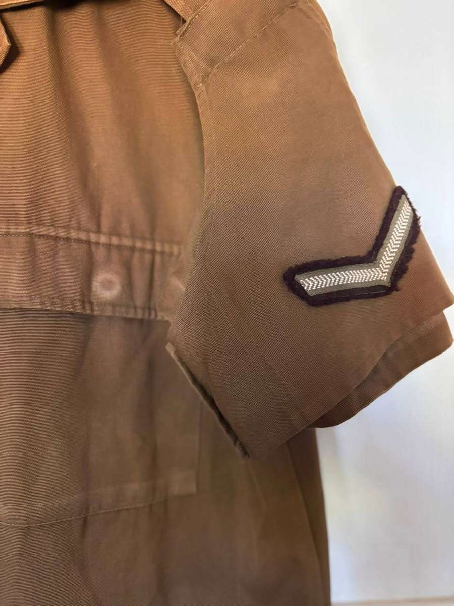 South African Defence Force(SADF) Short-Sleeve Nutria brown Combat Shirt with Tupper Shoulder Patch