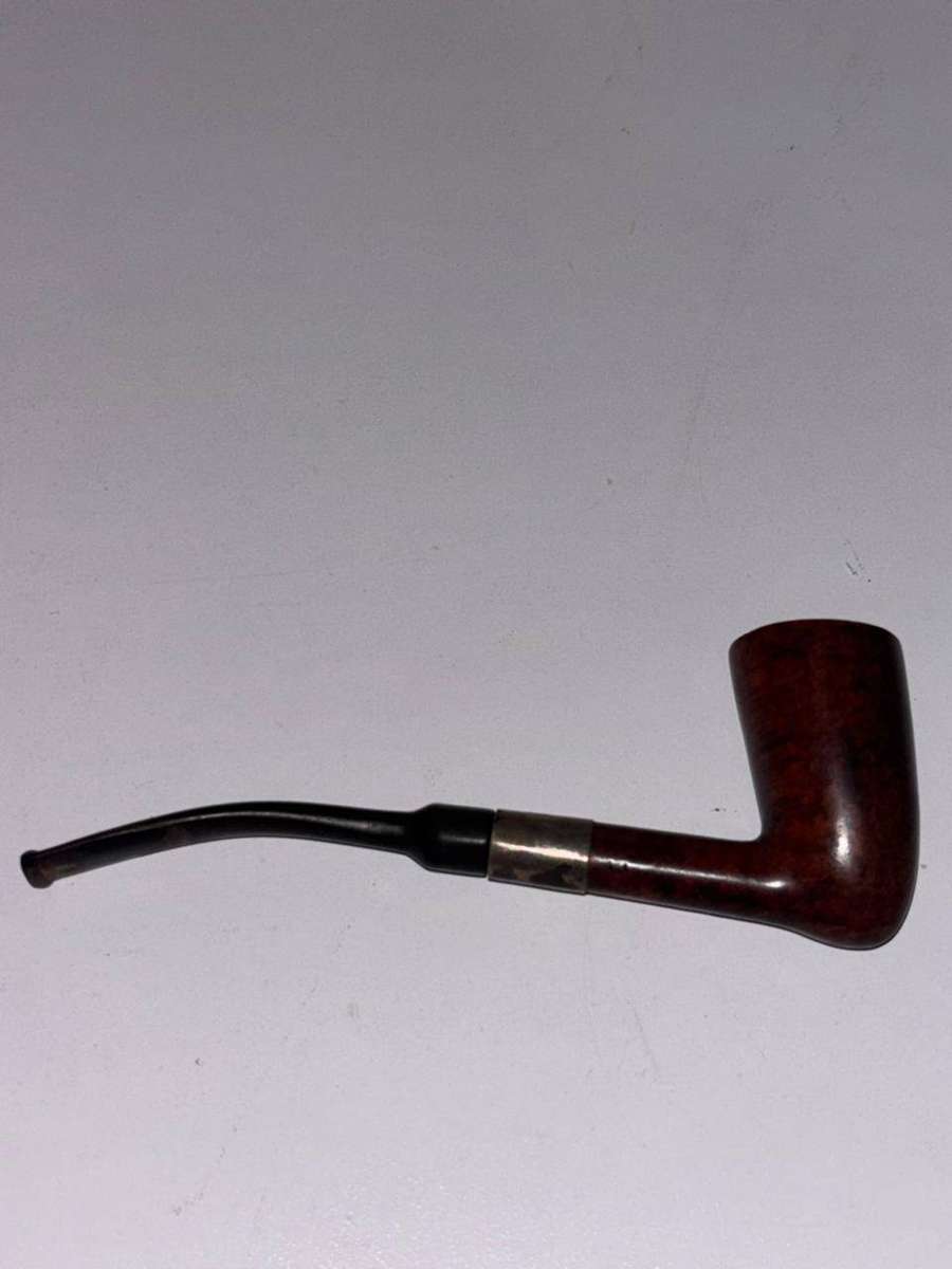 Vintage "Selected Briar 43" Tobacco Smoking Pipe with Sterling Silver Band
