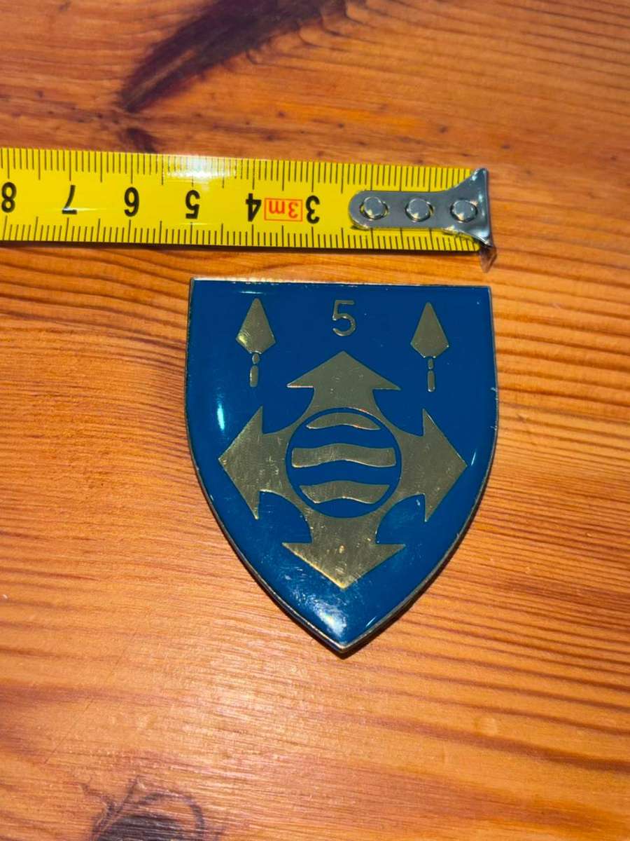SADF 5 Military Works Unit Shoulder Flash pins intact