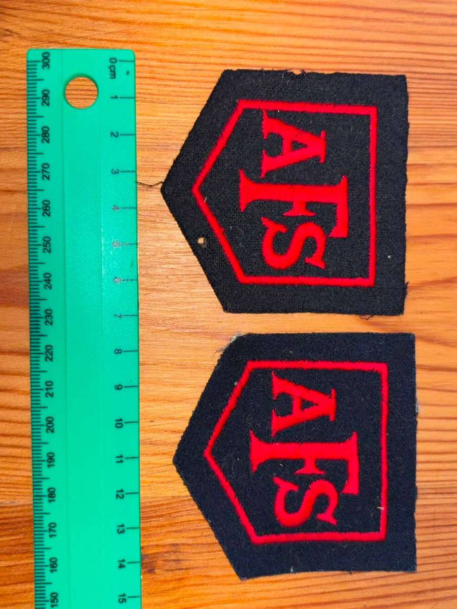 Vintage British WWII Auxiliary Fire Service (AFS) Patches.