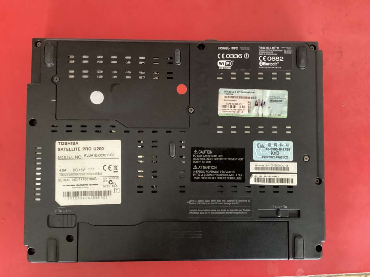 Toshiba u200 duo laptop