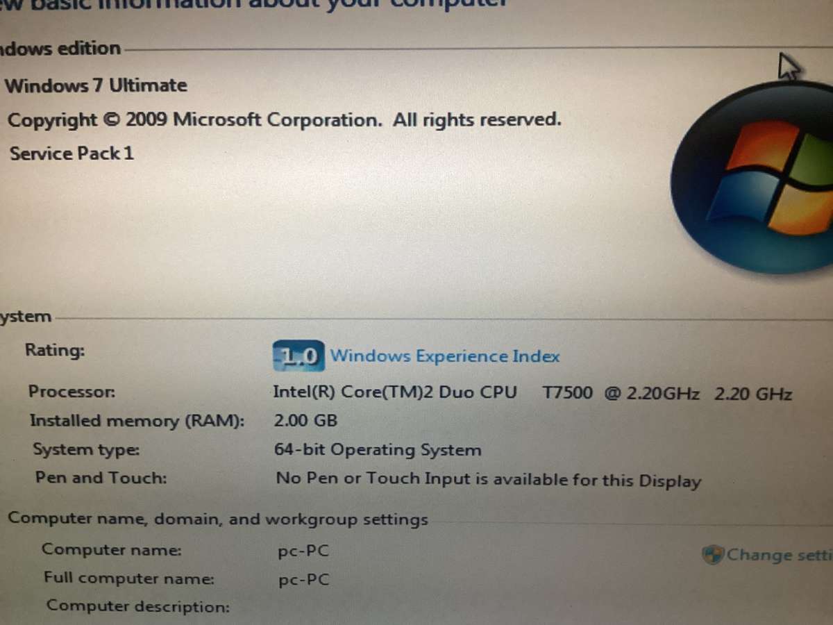 Lenovo T61 duo laptop