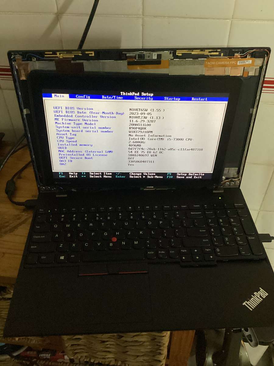 Lenovo laptop t570 i5 7th Gen for rebuild/spare