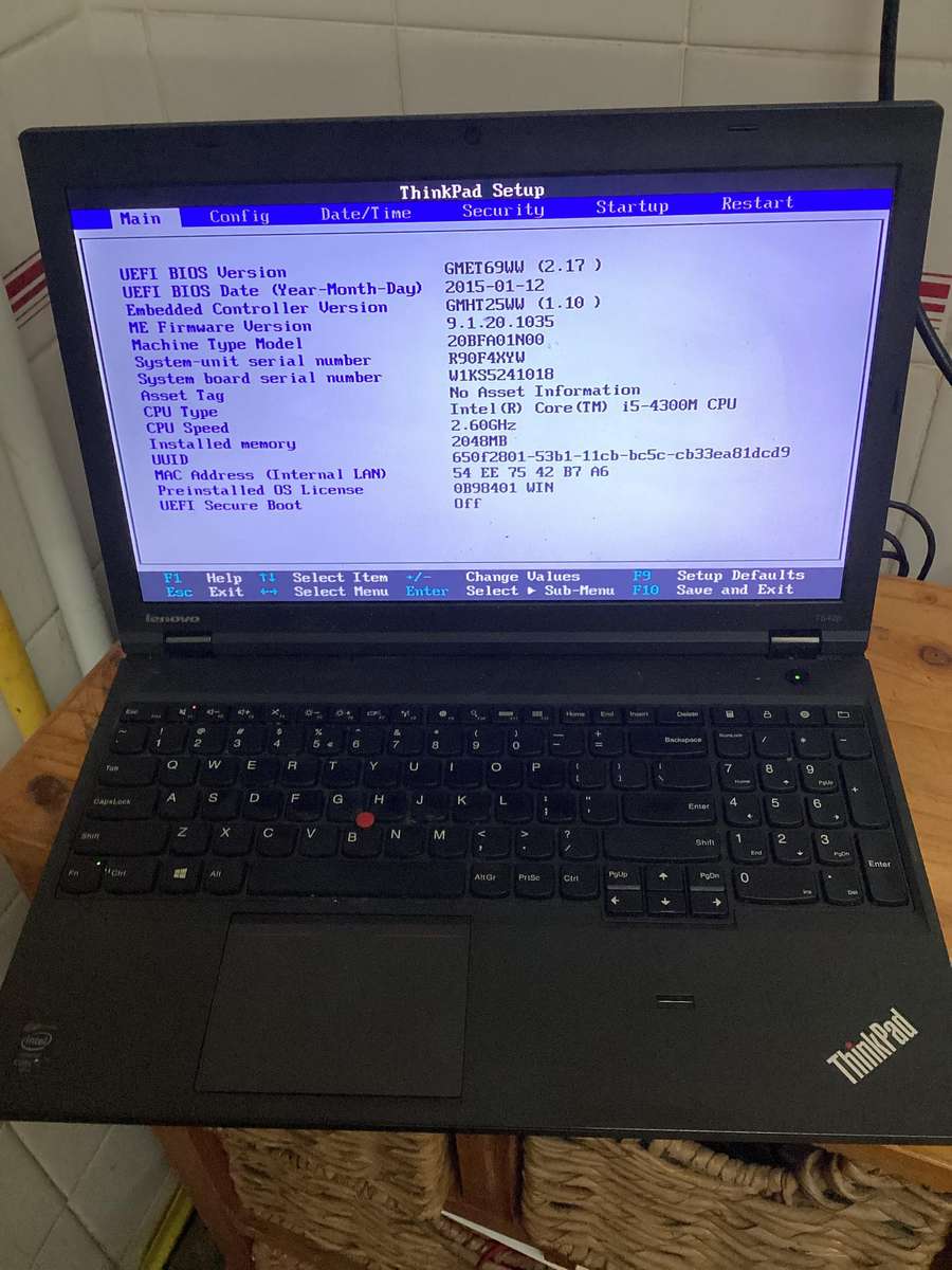 Lenovo 540p i5 4th Gen laptop for spare /repair