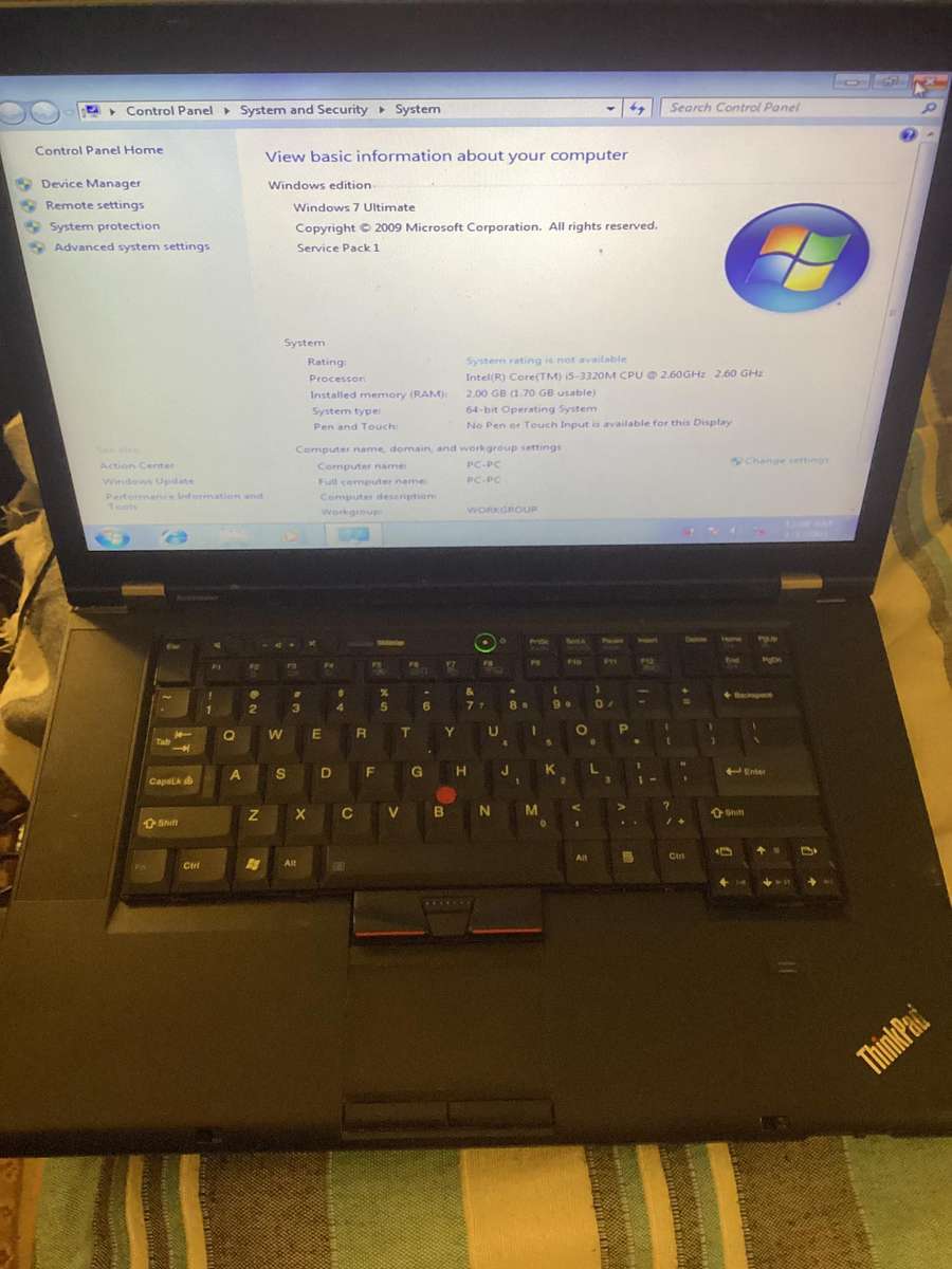 Lenovo laptop t530 i5 3rd Gen for rebuild/spare
