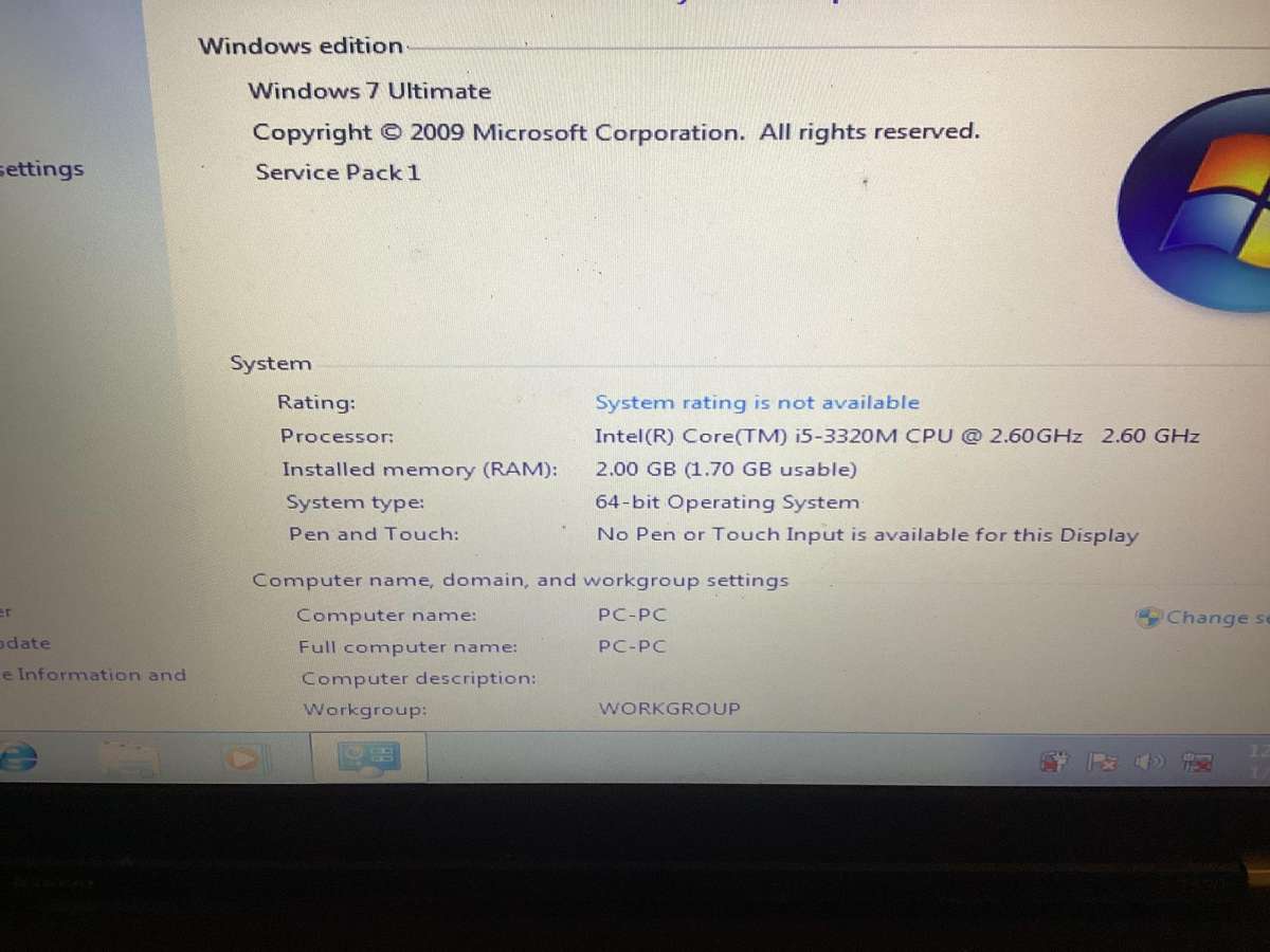 Lenovo laptop t530 i5 3rd Gen for rebuild/spare