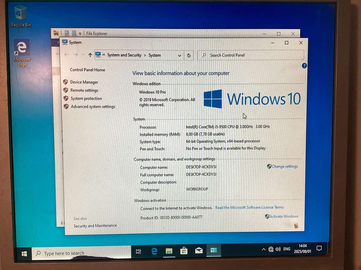Hp I5 9th Gen, 8 gig ram desktop