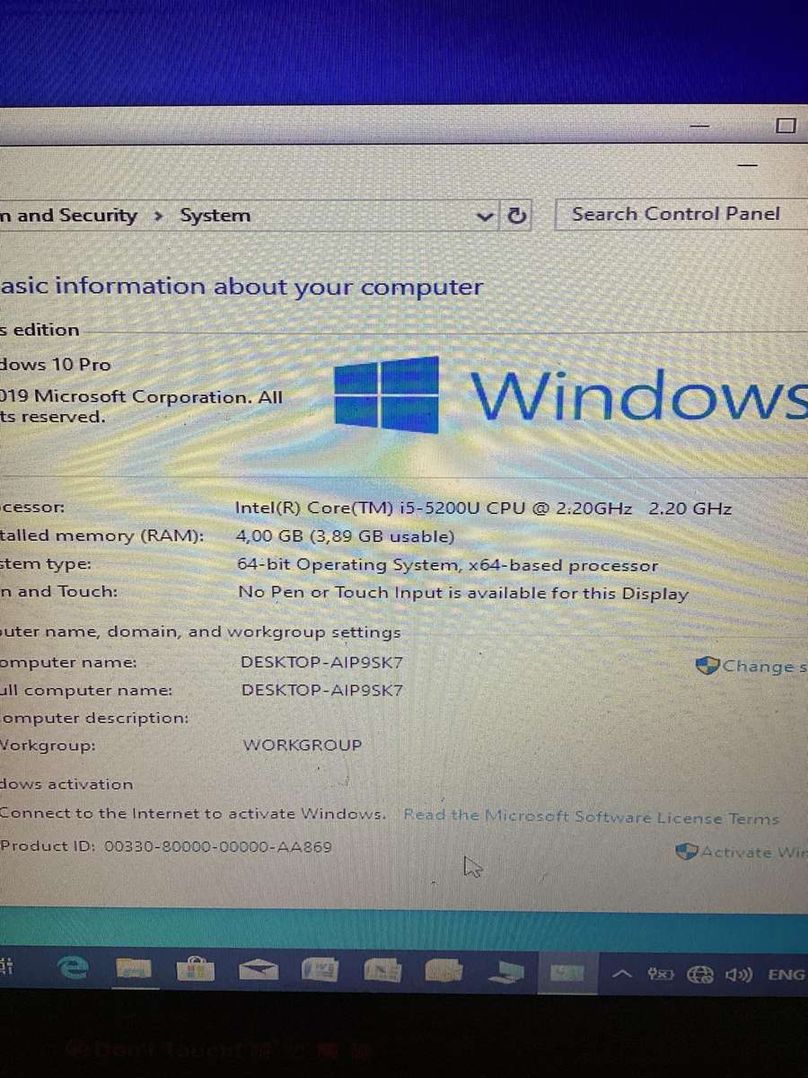 Hp i5 5th Gen laptop for spare repair