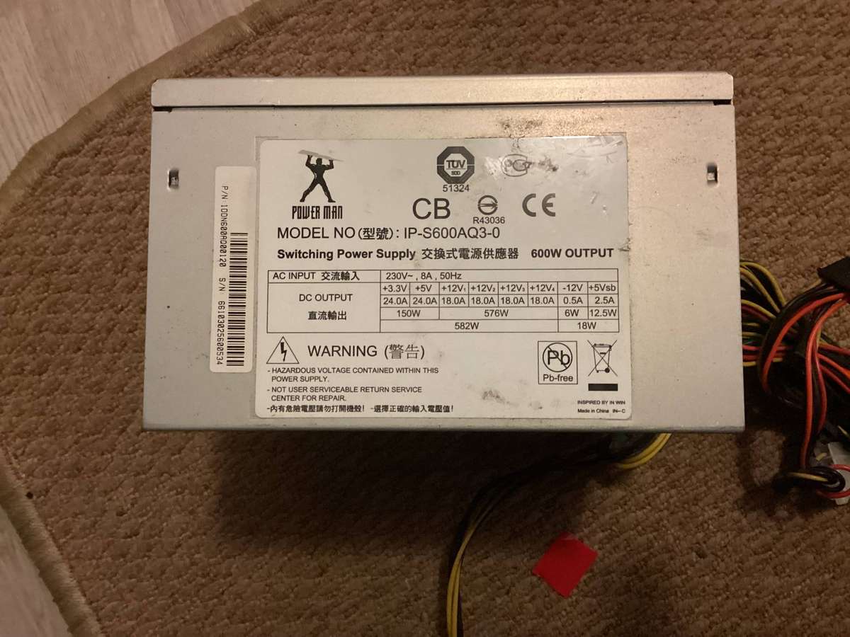582watt desktop power supply
