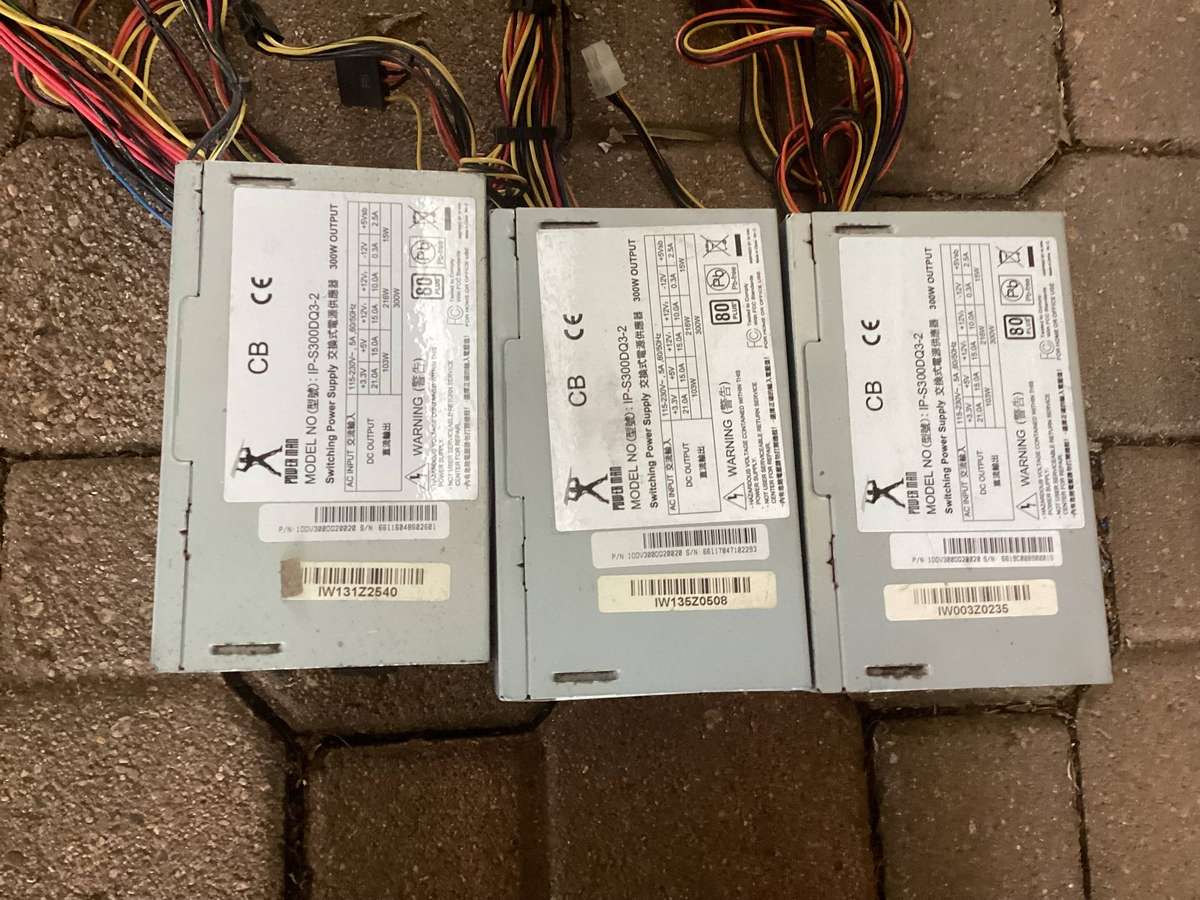 3 x powerman 300w desktop Psu ALL SOLD AS 1 Lot
