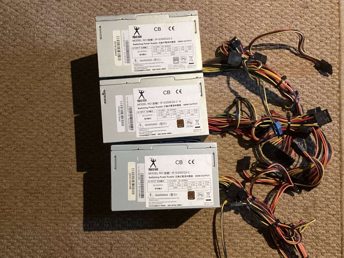 3 x powerman 300w desktop Psu ALL SOLD AS 1 Lot