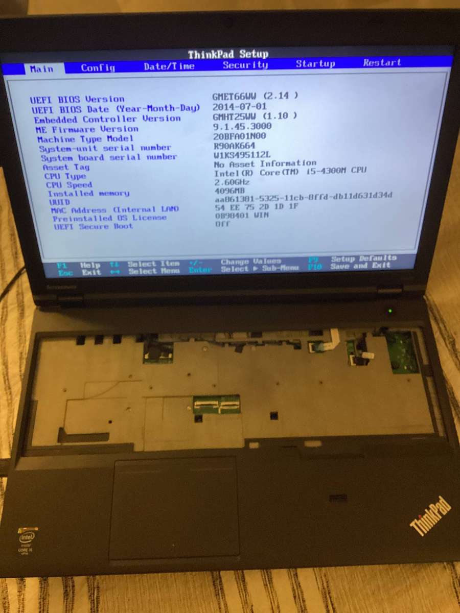 Lenovo laptop t540p I5 4th Gen with COMPUTRACE