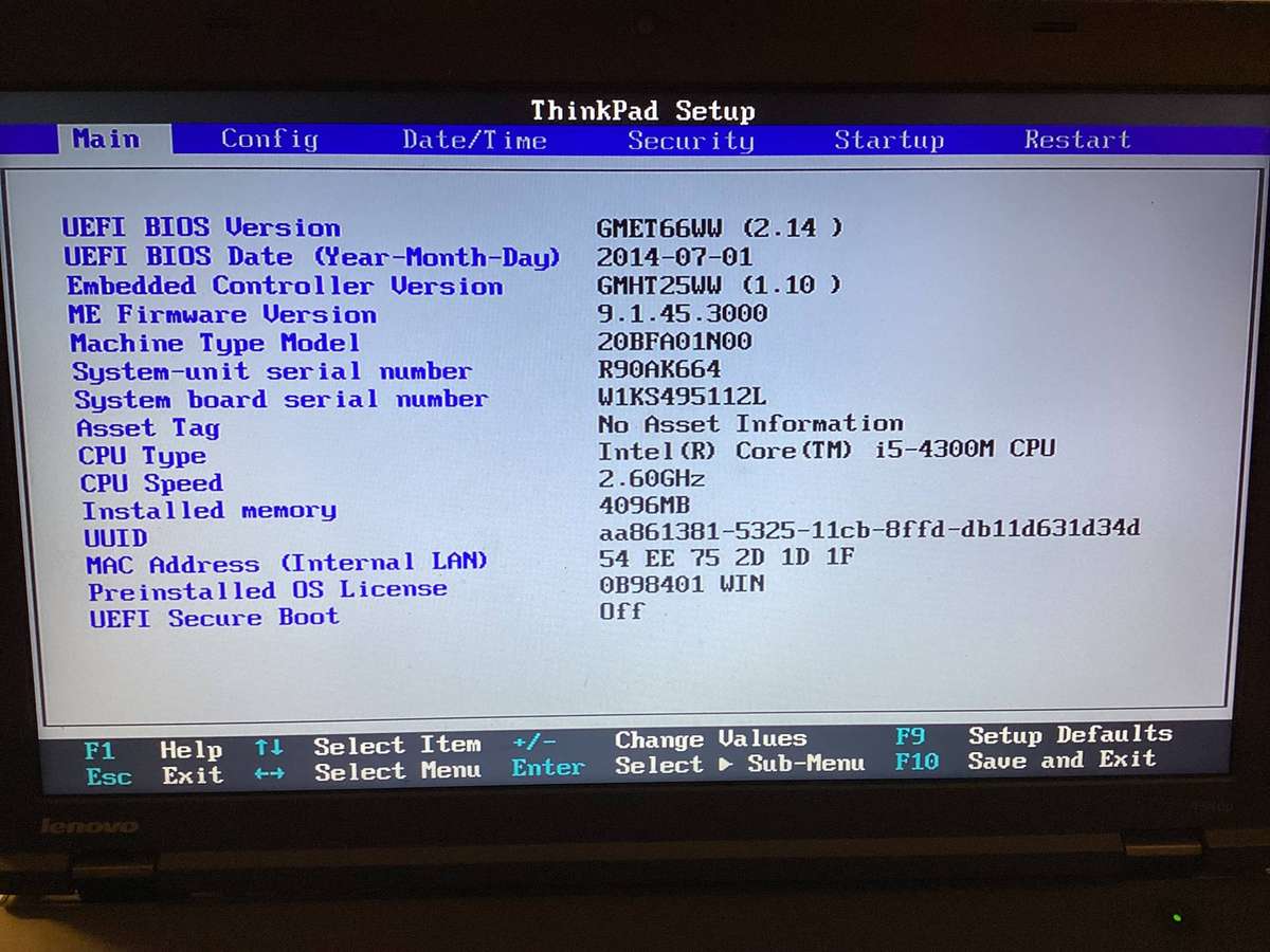 Lenovo laptop t540p I5 4th Gen with COMPUTRACE