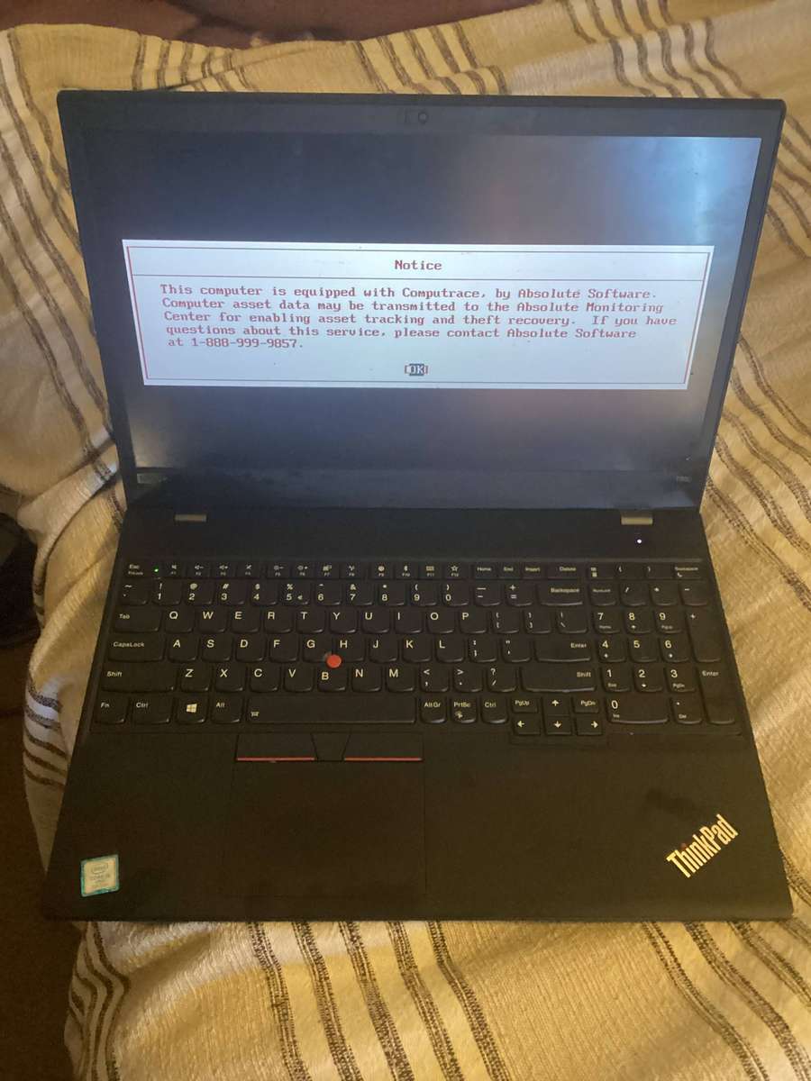 Lenovo laptop t580 I5 8th gen with computrace