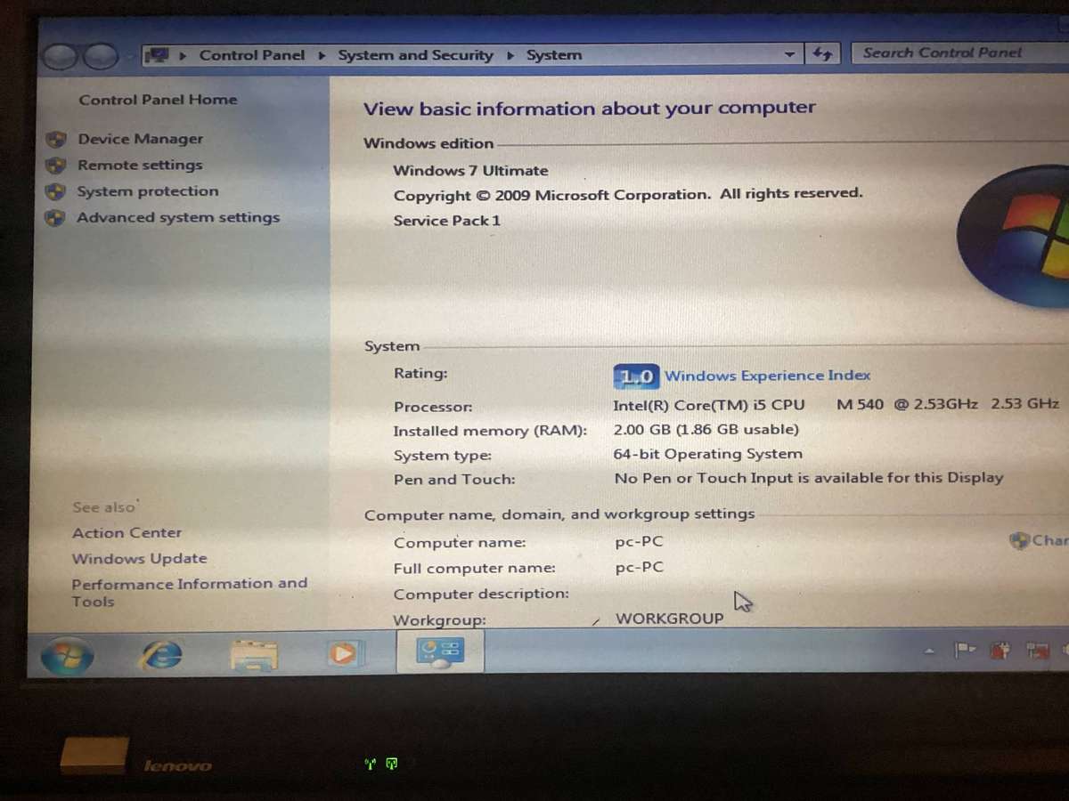Lenovo laptop t510 I5 1st Gen