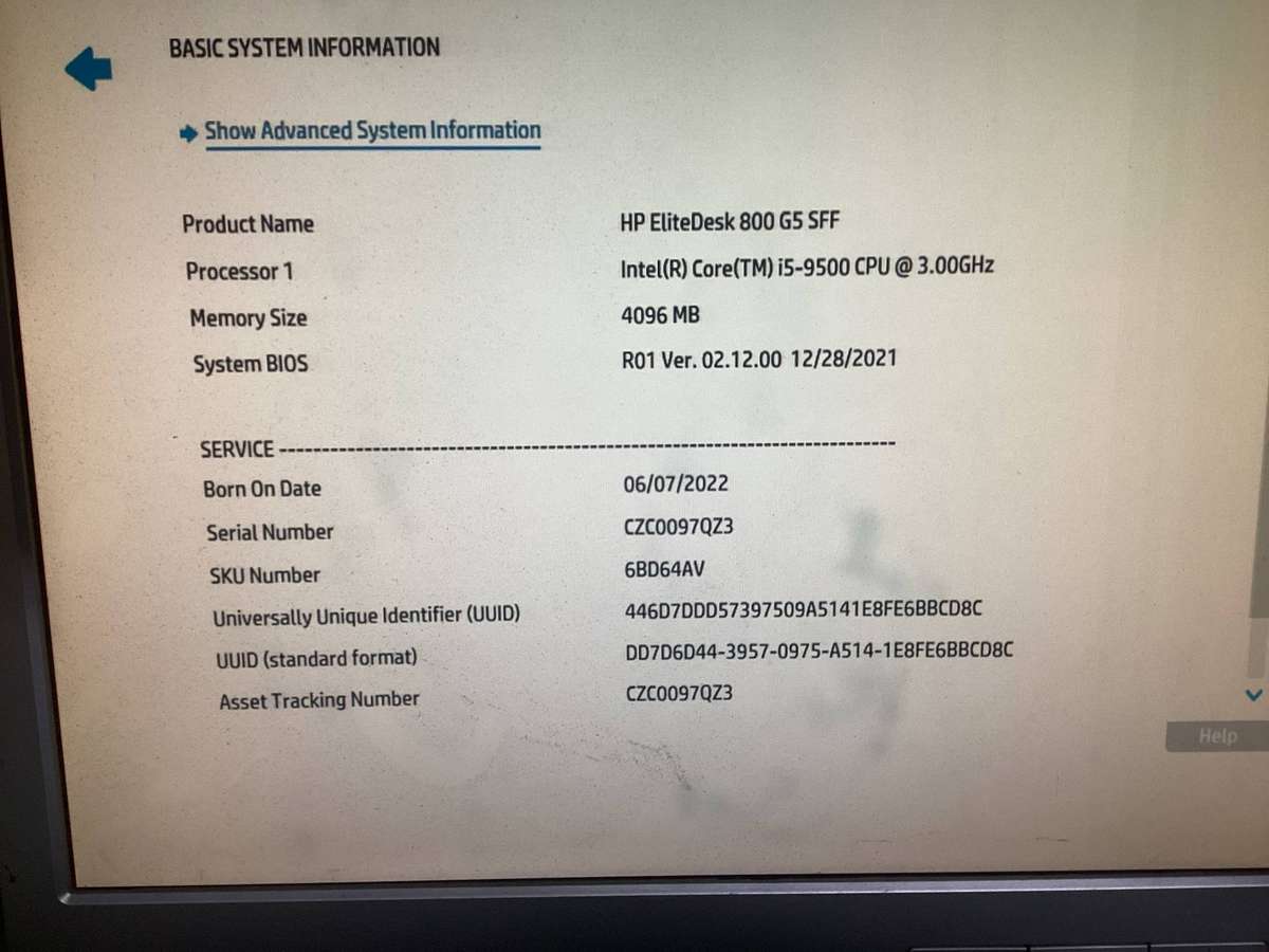 Hp I5 9th Gen desktop