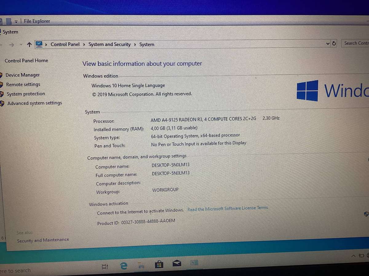 Lenovo laptop AMD A4 -9125 ideapad