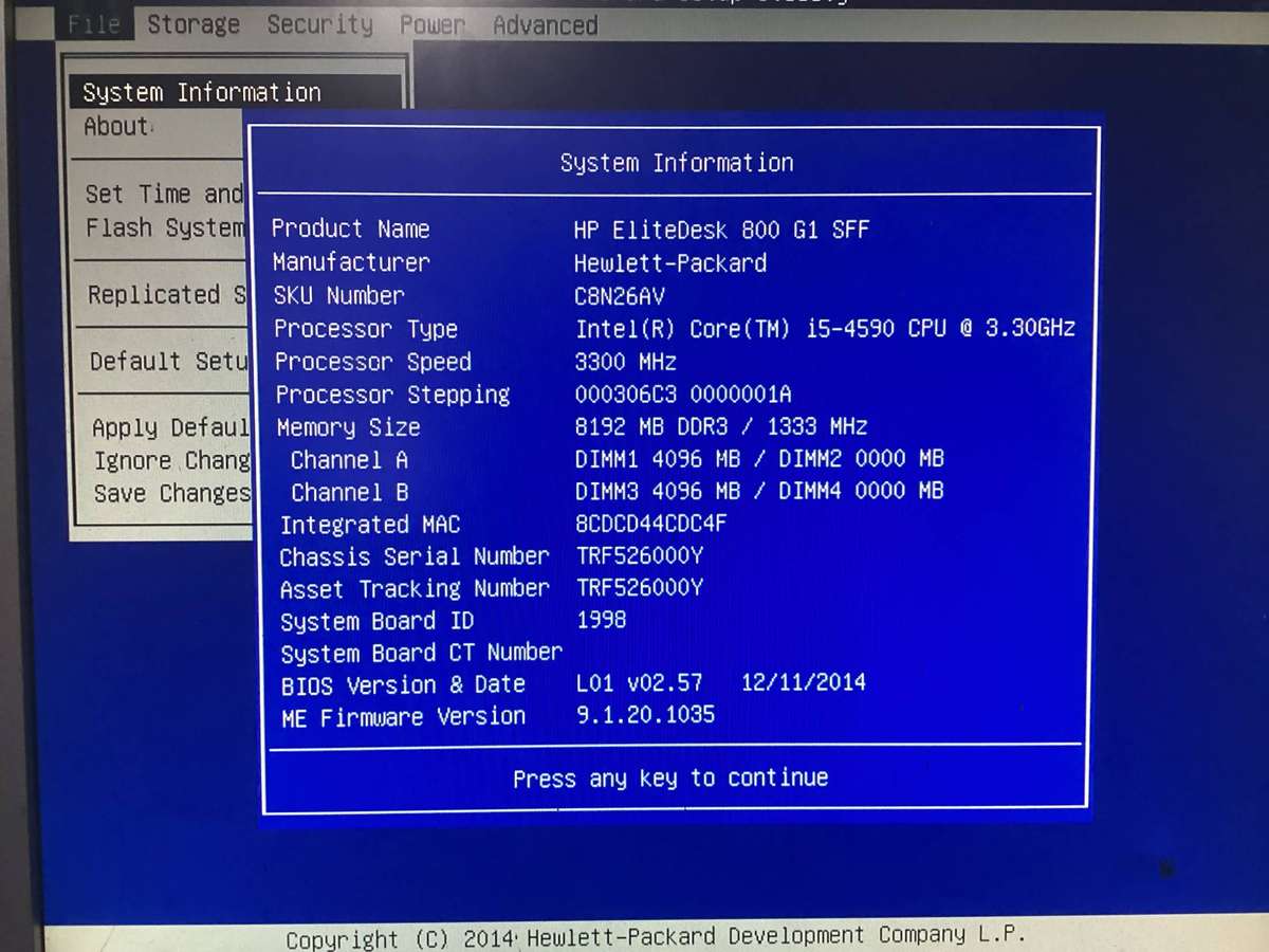 Hp desktop i5 4th Gen