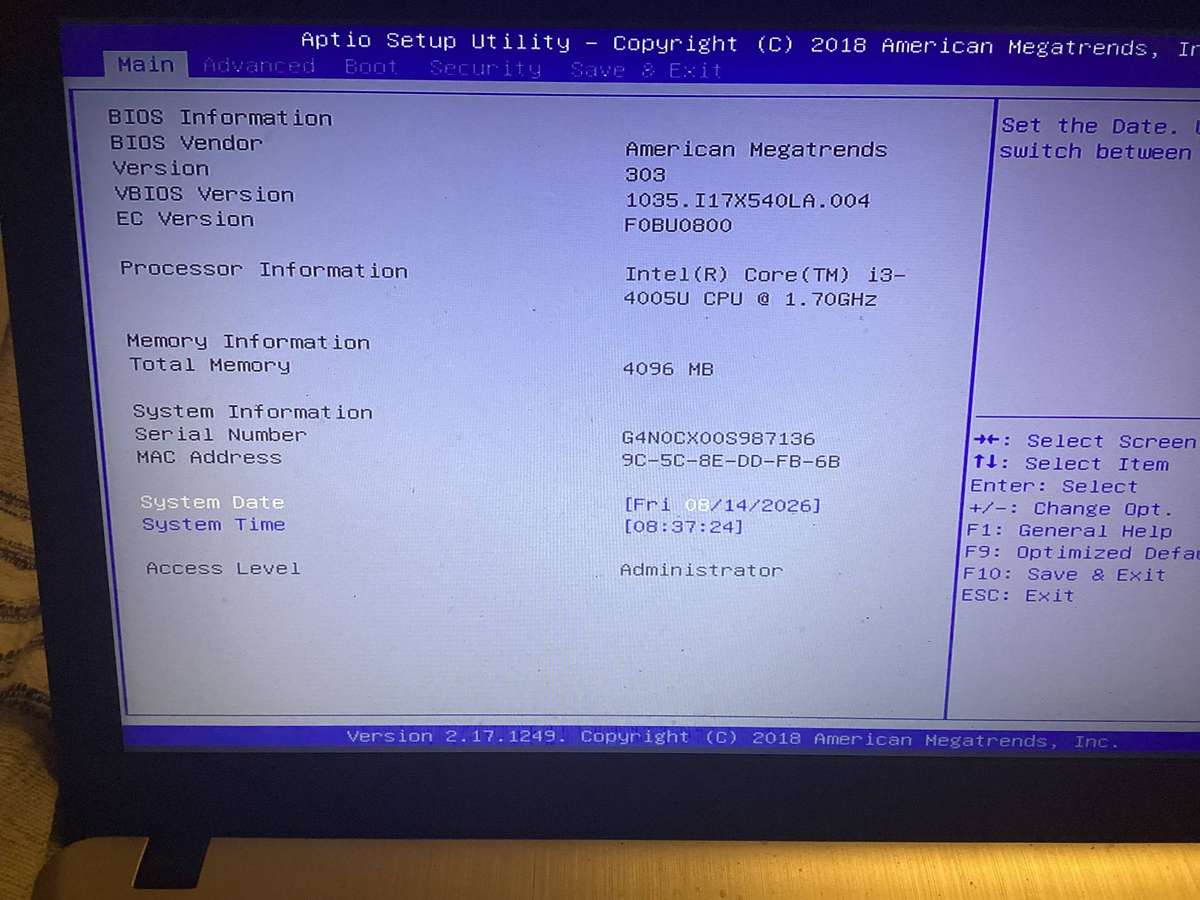 ASUS A540L i3 4th Gen laptop