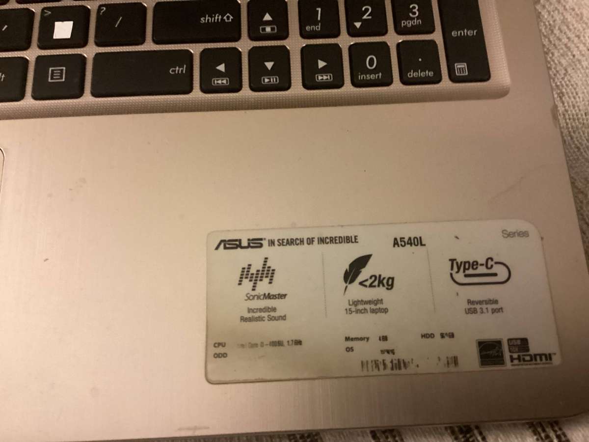 ASUS A540L i3 4th Gen laptop