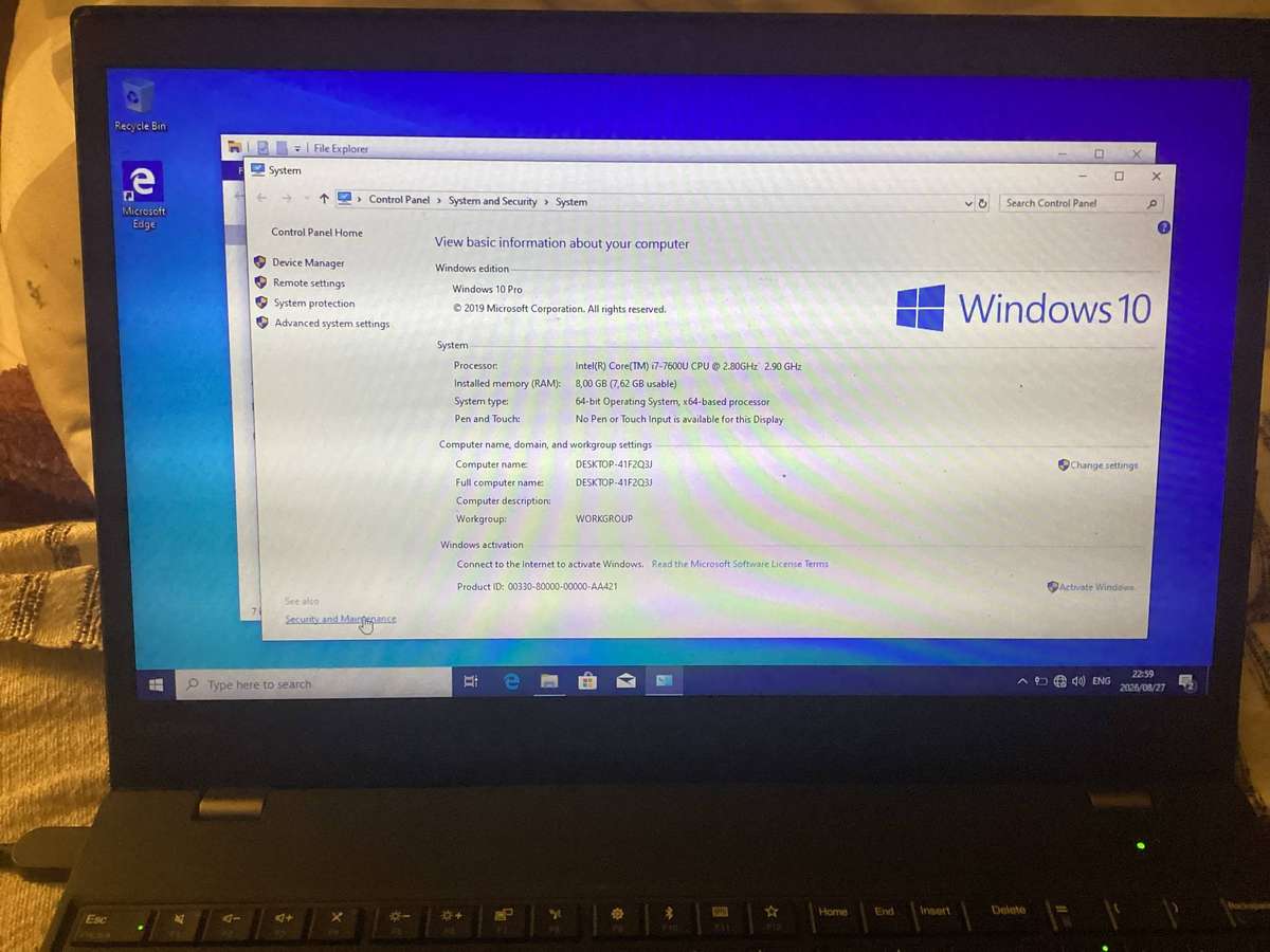 Lenovo laptop t570 i7 7th Gen see details