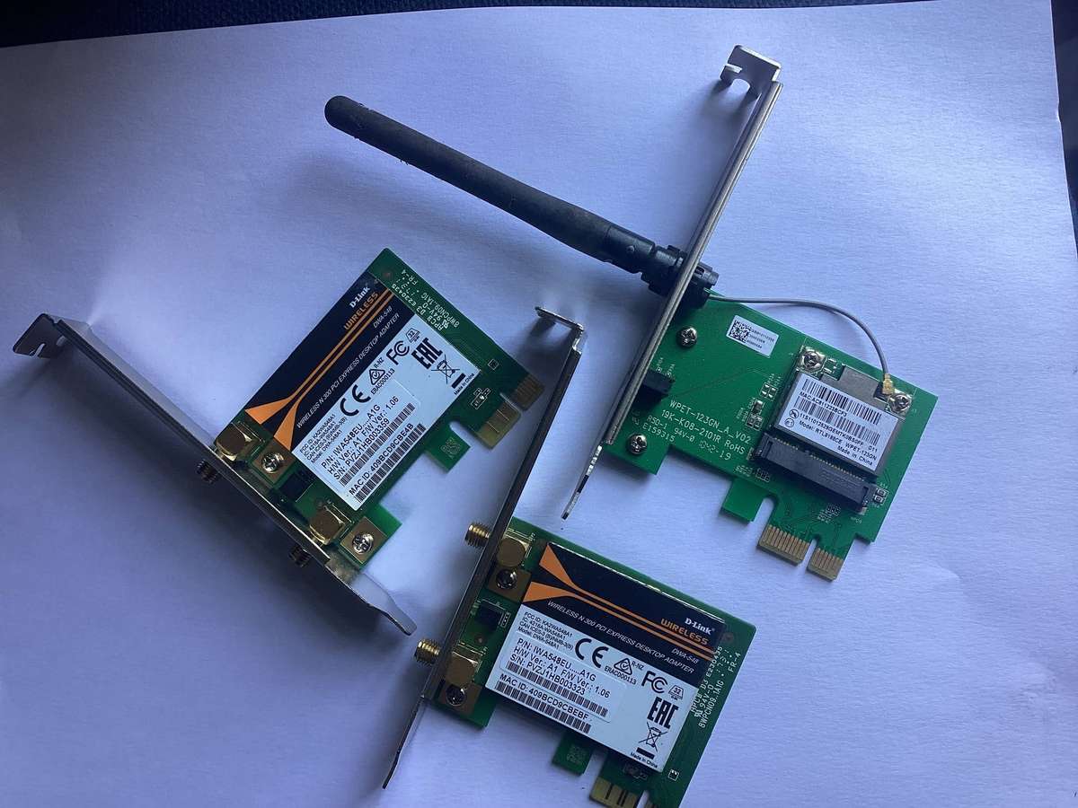 3 x wireless pcie adapter