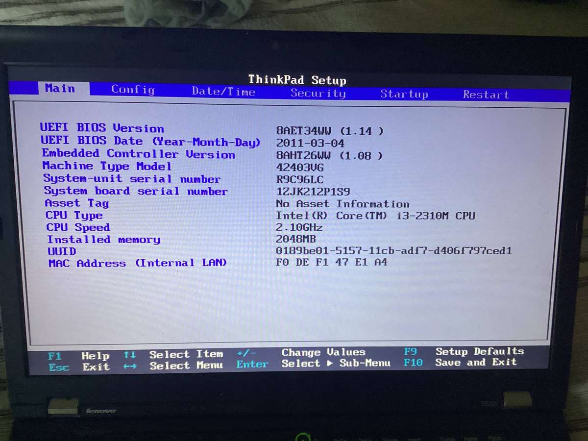 Lenovo laptop t520 i3 2nd Gen