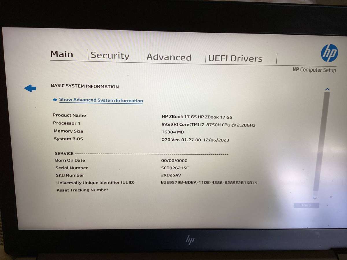 Hp 17 G5 Zbook i7 8th Gen needs rear cover